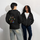 Spay neuter black zip up hoodie sweatshirt for women men cotton recycled polyester