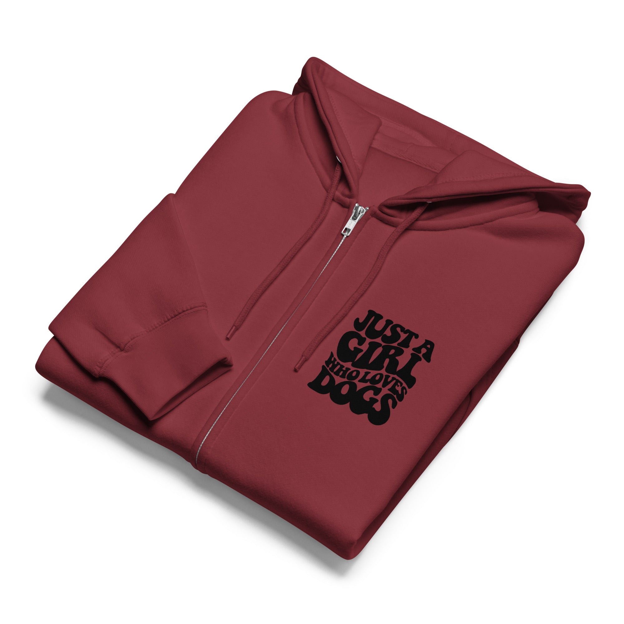 Just a Girl Who Loves Dogs Zip-up Unisex Hoodie