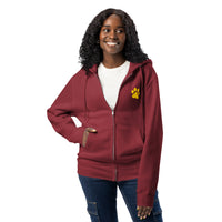 Come to the dog side we have treats burgundy zip up hoodie sweatshirt for women men cotton recycled polyester