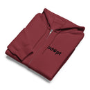 Adopt burgundy zip up hoodie sweatshirt for women men cotton recycled polyester