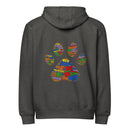 Spay neuter dark gray zip up hoodie sweatshirt for women men cotton recycled polyester