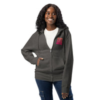Support your local animal shelter dark gray zip up hoodie sweatshirt for women men cotton recycled polyester