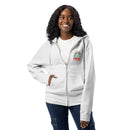 Be the person your dog thinks you are light gray zip up hoodie sweatshirt for women men cotton recycled polyester