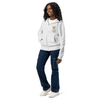 gold paw print light gray zip up hoodie sweatshirt for women men cotton recycled polyester