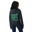 Pawsitive vibes navy zip up hoodie sweatshirt for women men cotton recycled polyester
