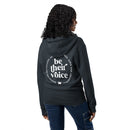 Be their voice animal rescue navy zip up hoodie sweatshirt for women men cotton recycled polyester