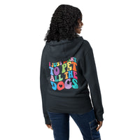 I just want to pet all the dogs navy zip up hoodie sweatshirt for women men cotton recycled polyester