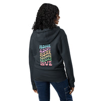 Rescue adopt educate advocate love navy zip up hoodie sweatshirt for women men cotton recycled polyester