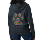 Spay neuter navy zip up hoodie sweatshirt for women men cotton recycled polyester