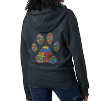 Spay neuter navy zip up hoodie sweatshirt for women men cotton recycled polyester
