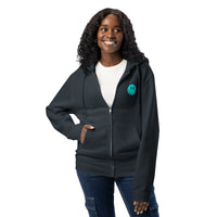 smiley face dogs navy zip up hoodie sweatshirt for women men cotton recycled polyester