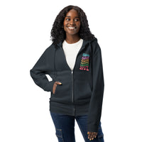 Rescue adopt educate advocate love navy zip up hoodie sweatshirt for women men cotton recycled polyester