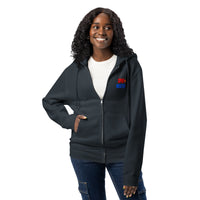 Spay neuter navy zip up hoodie sweatshirt for women men cotton recycled polyester