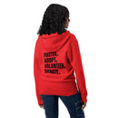 Foster adopt volunteer donate paw print red zip up hoodie sweatshirt for women men cotton recycled polyester