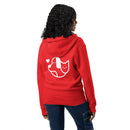 Dog hearts cat red zip up hoodie sweatshirt for women men cotton recycled polyester