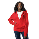 Dog mama tarot card red zip up hoodie sweatshirt for women men cotton recycled polyester