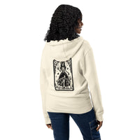 Dog mama tarot card natural zip up hoodie sweatshirt for women men cotton recycled polyester