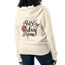 Rescue dog mom sandshell zip up hoodie sweatshirt for women men cotton recycled polyester