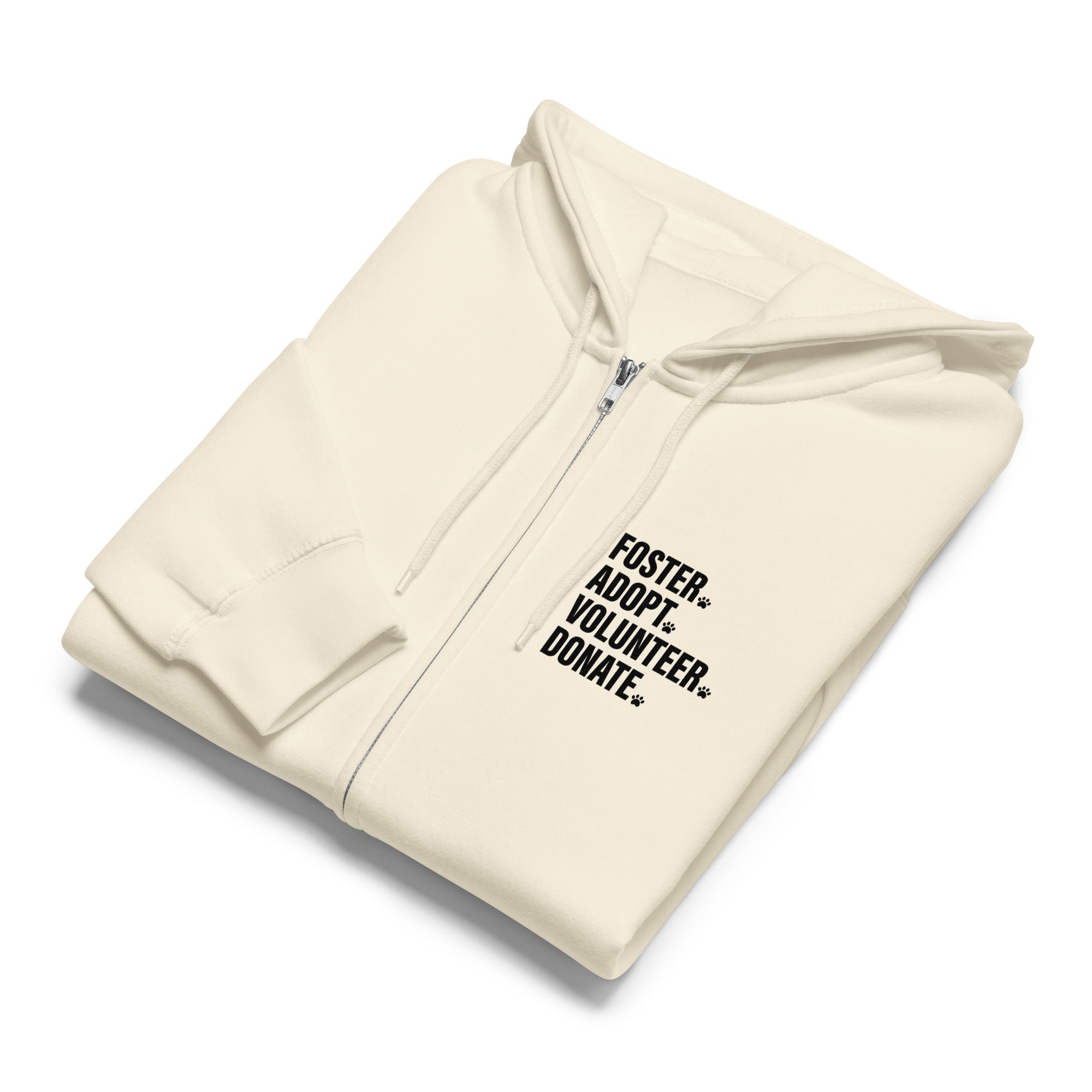 Foster Adopt Volunteer Donate Zip-up Unisex Hoodie