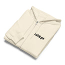 Adopt natural zip up hoodie sweatshirt for women men cotton recycled polyester
