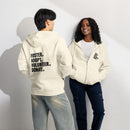 Foster adopt volunteer donate paw print sandshell zip up hoodie sweatshirt for women men cotton recycled polyester