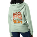 dogs make everything better Light green Zip up hoodie sweatshirt for women men cotton recycled polyester