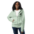 Dog mama tarot card mint zip up hoodie sweatshirt for women men cotton recycled polyester