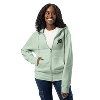 Dog mama tarot card mint zip up hoodie sweatshirt for women men cotton recycled polyester