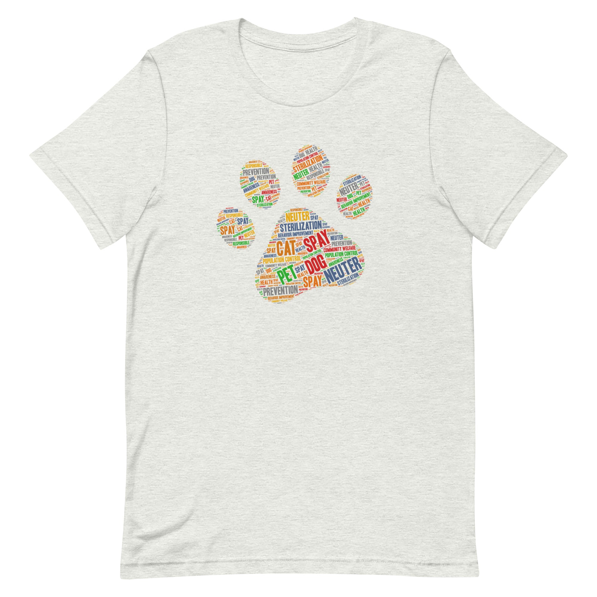 Spay and Neuter Paw Print Unisex T-shirt