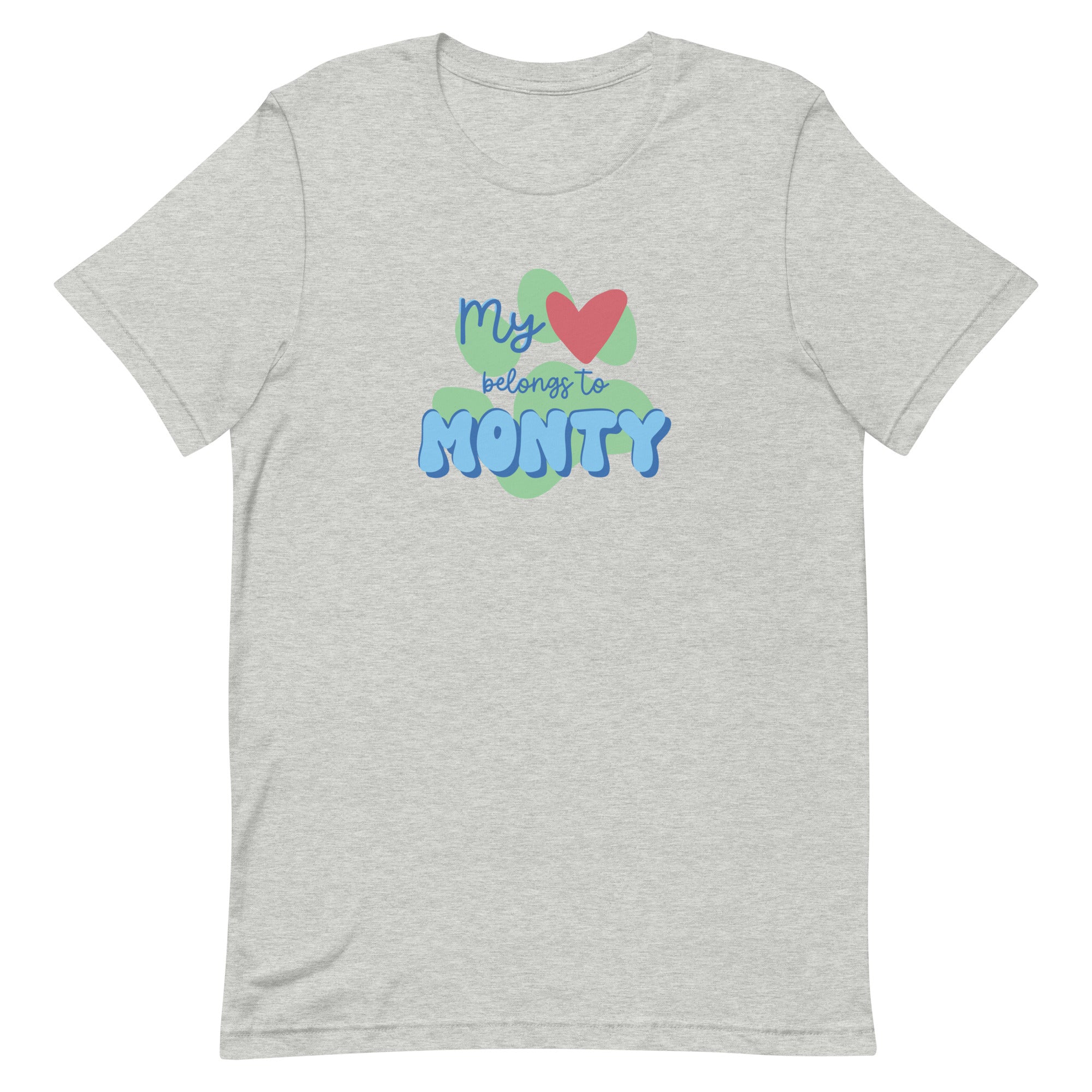 Customizable Dog/Cat/Pet Name Blue & Green Unisex T-shirt