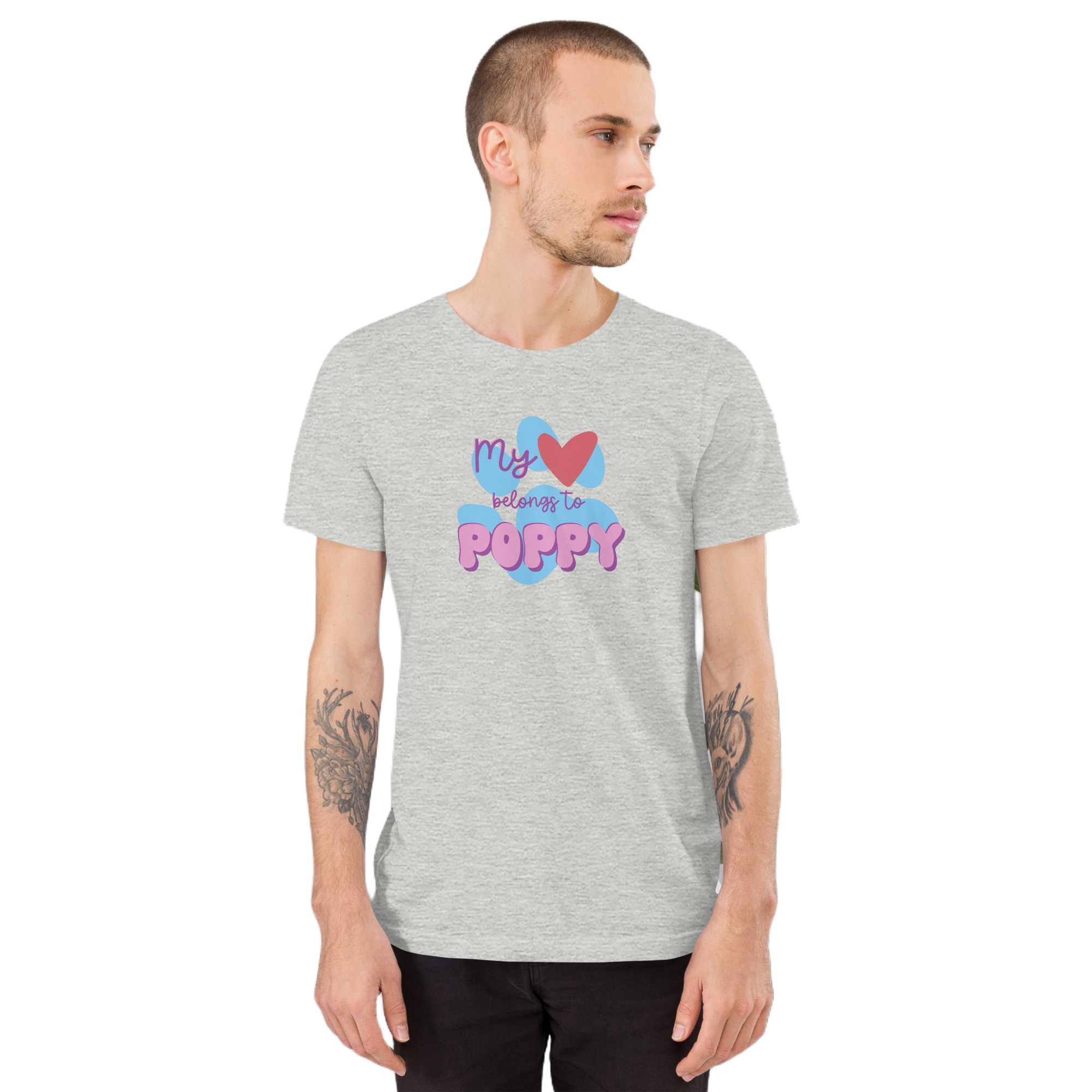 Custom Dog/Cat/Pet Name Purple & Blue Unisex T-shirt