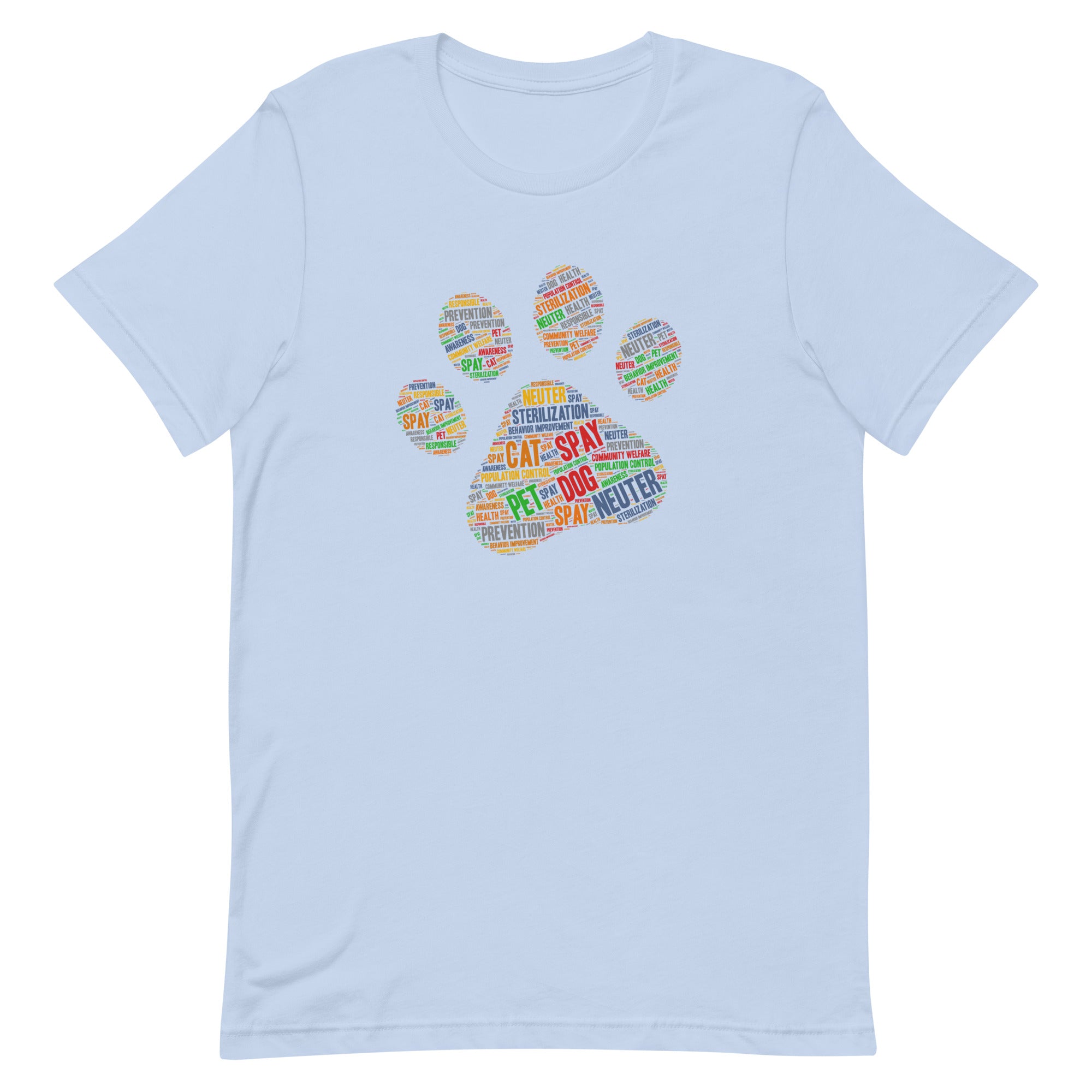 Spay and Neuter Paw Print Unisex T-shirt