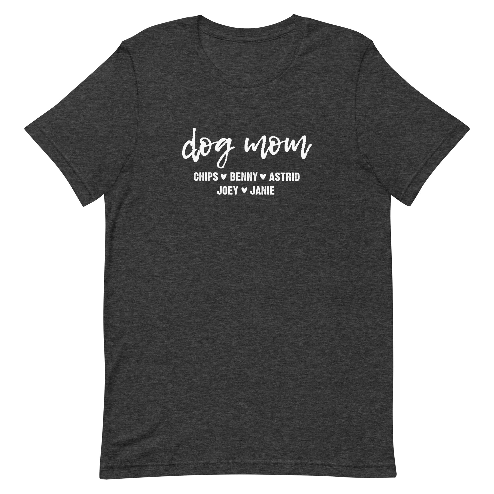 Custom Dog Mom with Dog Names Personalized Unisex T-shirt