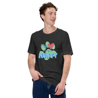 Customizable Dog/Cat/Pet Name Blue & Green Unisex T-shirt