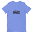 blue t-shirt with Every Day is Hump Day Spay and Neuter text
