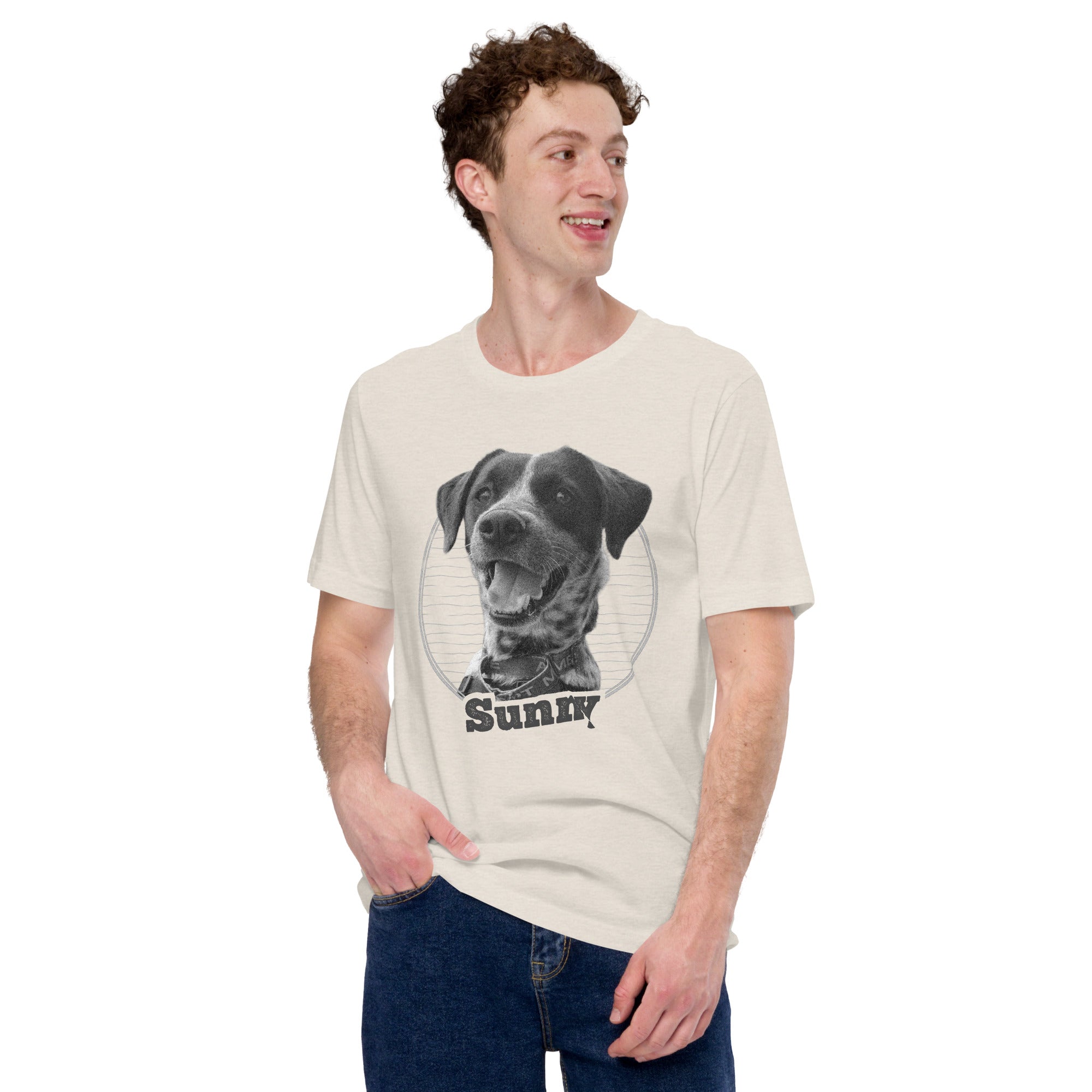 Custom Personalized Pet Image and Name Unisex T-shirt