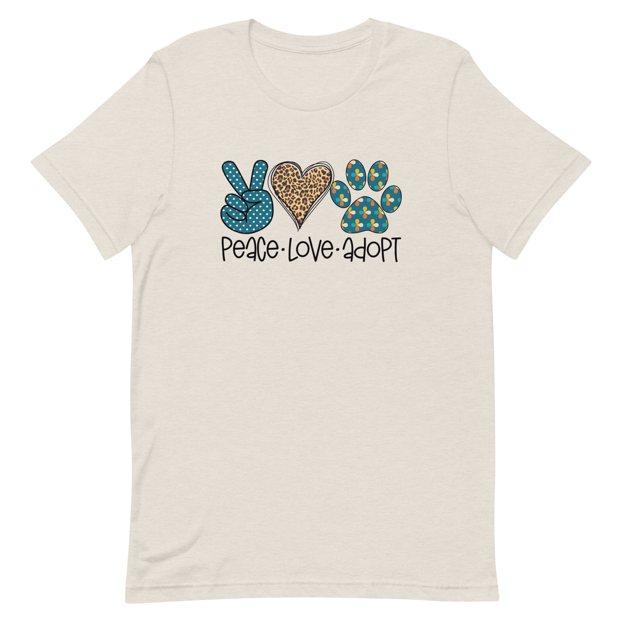 Peace Love Adopt Unisex T-shirt