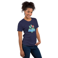 Customizable Dog/Cat/Pet Name Blue & Green Unisex T-shirt