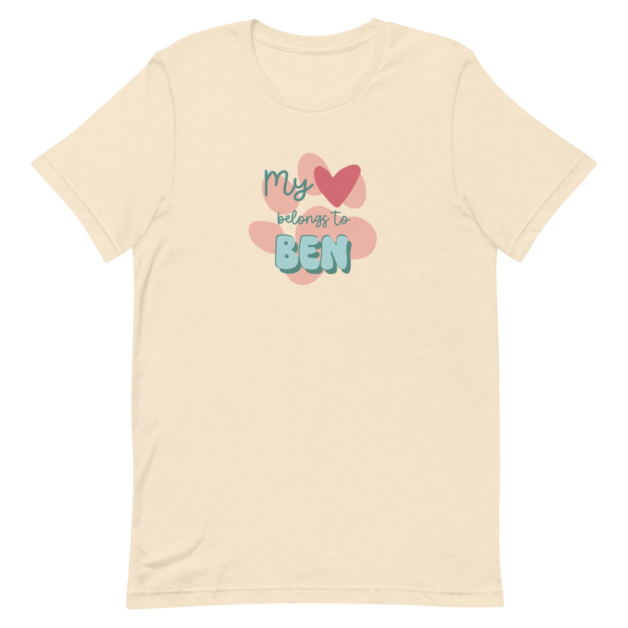 Personalized Dog/Cat/Pet Name Peach & Green Unisex T-shirt