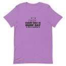 purple t-shirt with Every Day is Hump Day Spay and Neuter text
