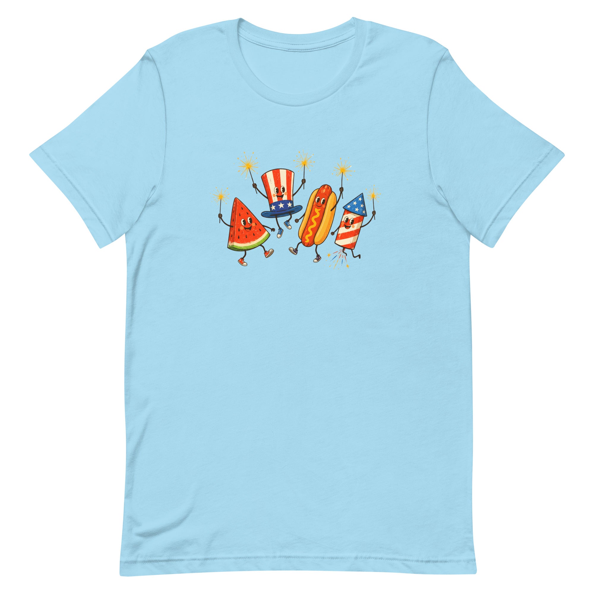 Fireworks, Watermelon & Hot Dogs Unisex T-shirt