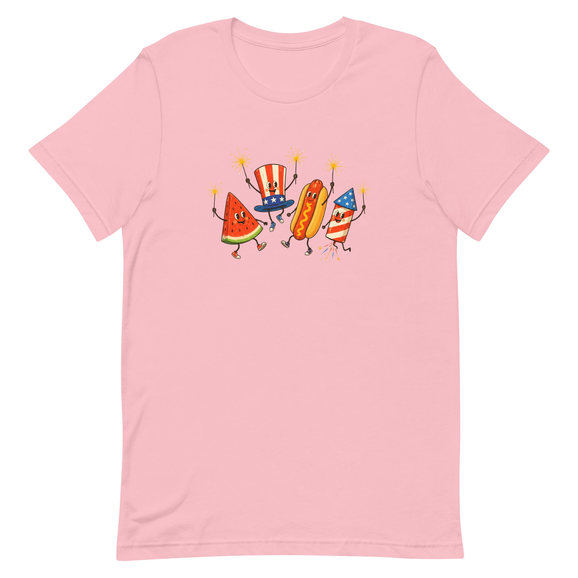 Fireworks, Watermelon & Hot Dogs Unisex T-shirt