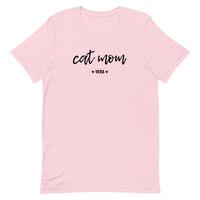 Custom Cat Mom with Personalized Cat Names Unisex T-shirt