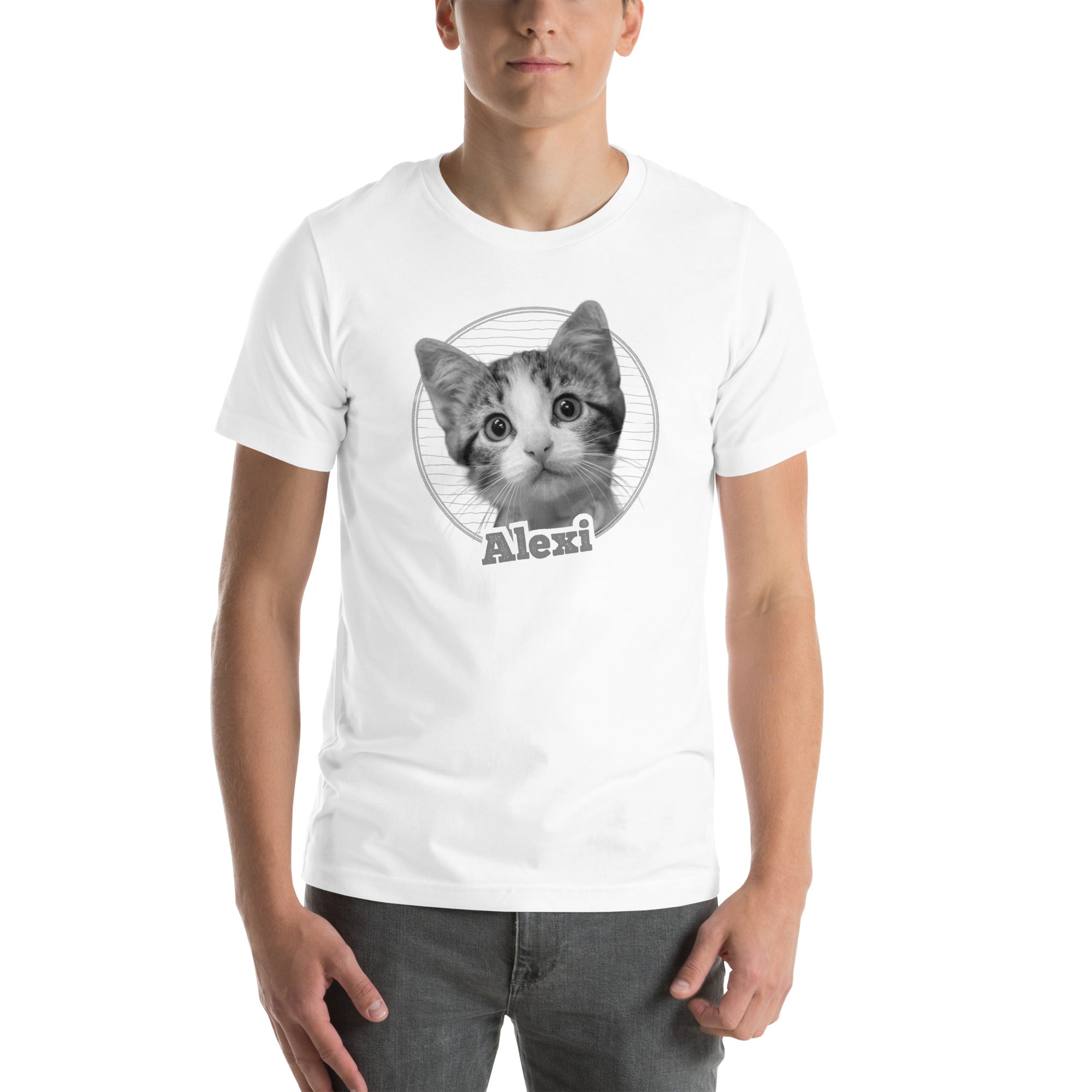 Custom Personalized Pet Image and Name Unisex T-shirt