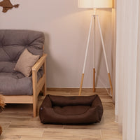 Cotton Sleeper Dog Bed in Brown - Chester & Lee