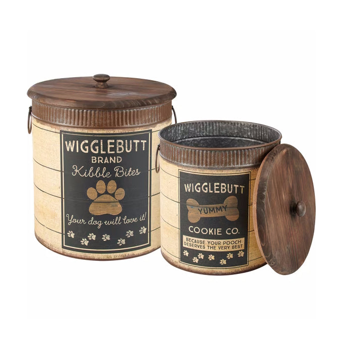 Wigglebutt Dog Treat Canister Set