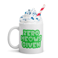 Zero Meows Given Cat Mug