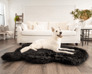 PupRug by Paw.com®  Faux Fur Orthopedic Dog Bed: Curve Midnight Black