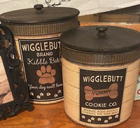 Wigglebutt Dog Treat Canister Set