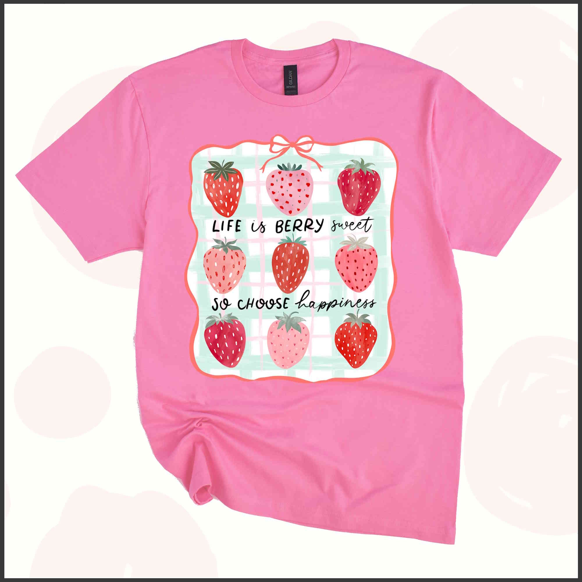 Life is Berry Sweet, So Choose Happiness Unisex Youth T-shirt